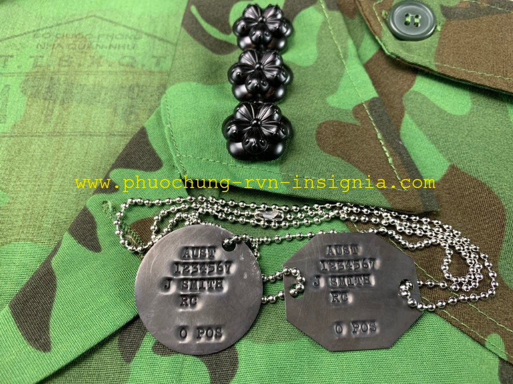 Oxidised Brass Vietnam War Era Australian Army Identification Tag/Disc Aussie Military Dog Tag Personalised