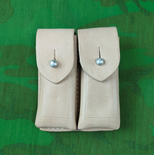 South Vietnamese Army Private Purchase Leather Ammo Pouch for .45 ACP Natural Color