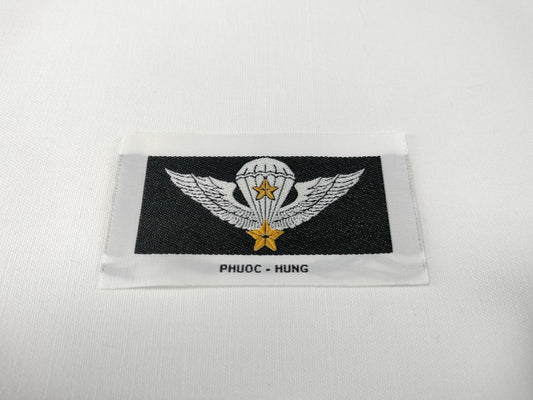 RVN Vietnamese Airborne Nhay-Du Senior Parachutist Badge Jump Wings Pocket Woven Patch