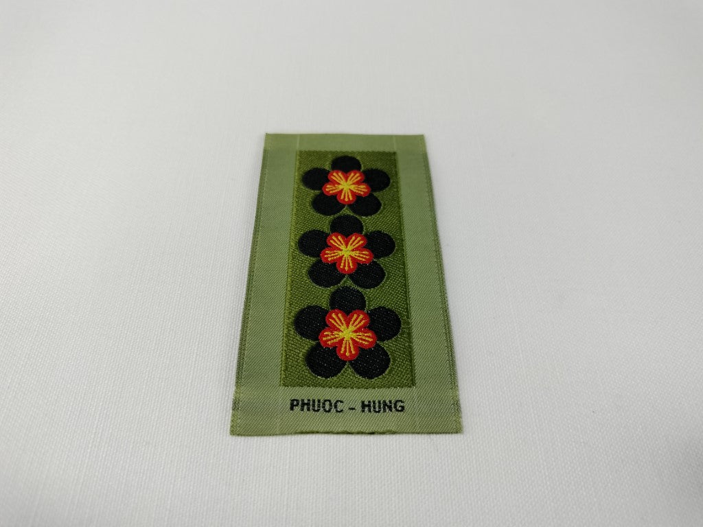 RVN Army Company Grade Officer Collar Combat Subdued Woven Rank Patch