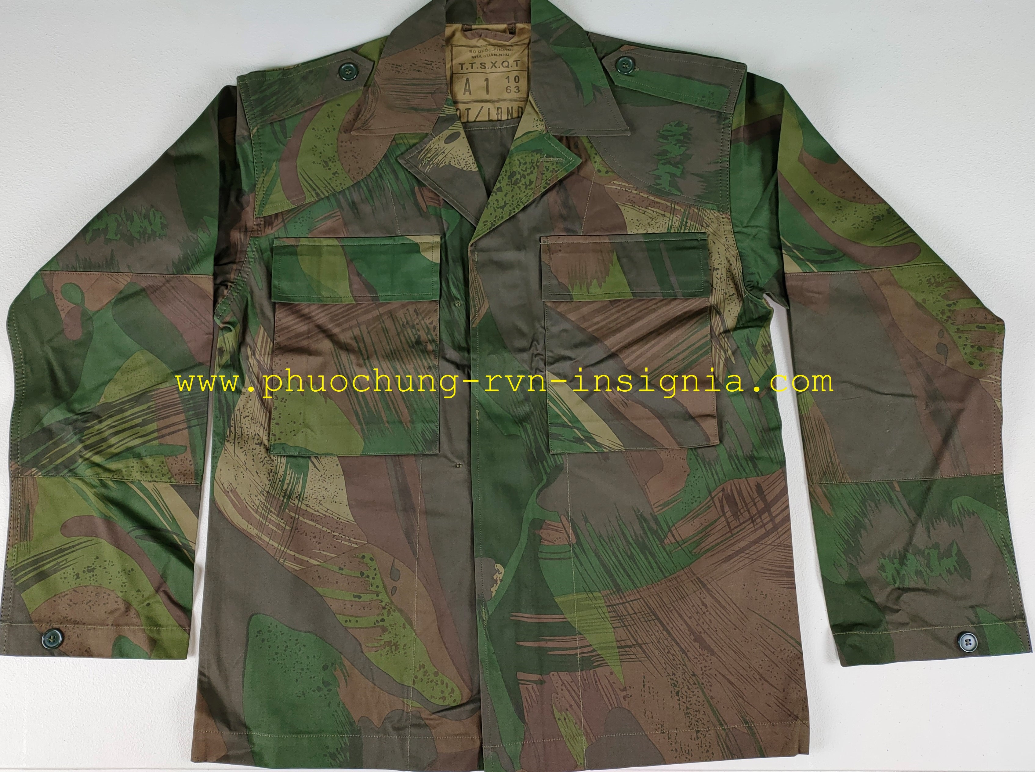 South Vietnamese Windproof Camo Uniform – Phuoc Hung RVN Insignia