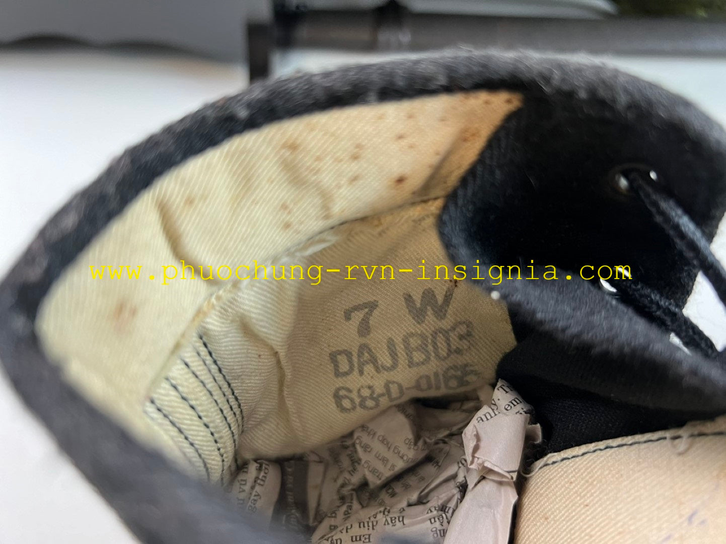 ARVN CIDG MACV-SOG CISO Indigenous Bata Canvas Rubber Sole Boots Size 7W