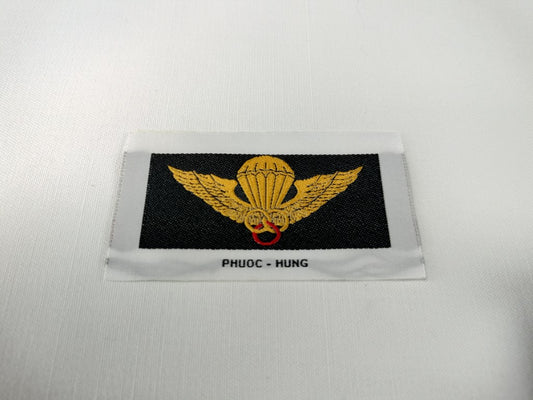 RVN Vietnamese Airborne Nhay-Du Jump Instructor Parachutist Badge Wings Pocket Woven Patch