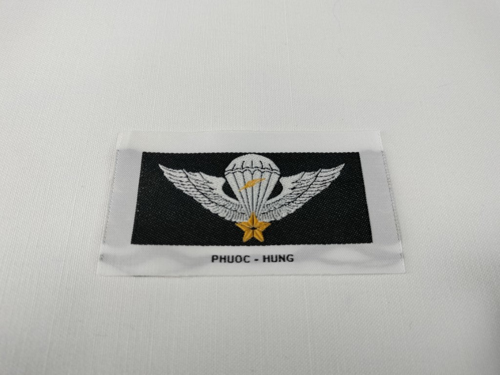 RVN Vietnamese Airborne Nhay-Du Master Parachutist Badge Jump Wings Pocket Woven Patch
