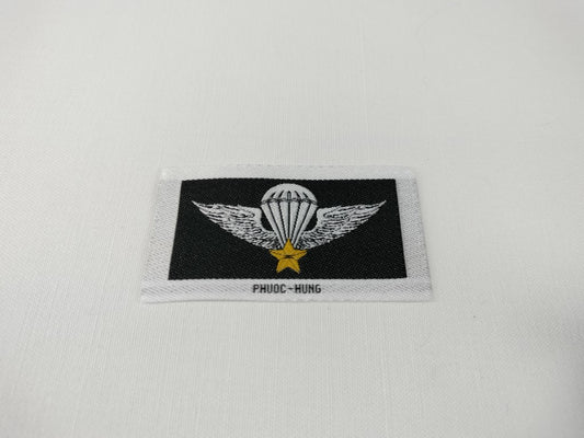 RVN Vietnamese Airborne Nhay-Du Early Parachutist Badge Jump Wings Pocket Woven Patch