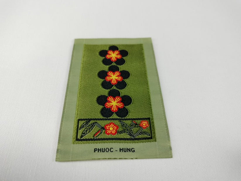 RVN Army Field Grade Officer Colonel Collar Combat Subdued Woven Rank